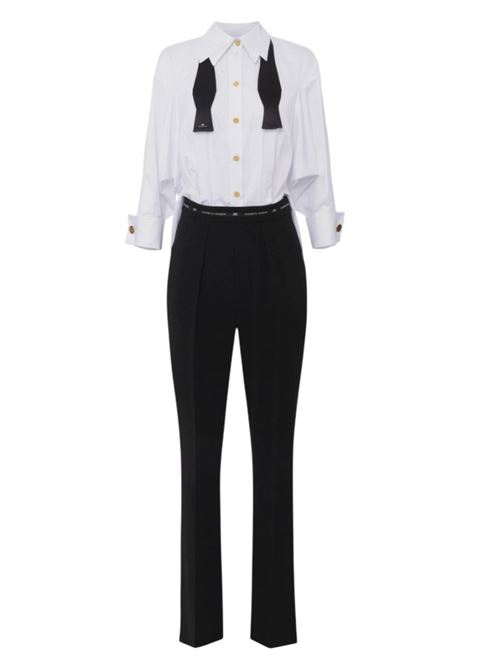 Jumpsuit in poplin and light crepe ELISABETTA FRANCHI | TU05656E2.221